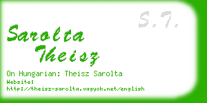 sarolta theisz business card